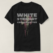 Witte rechte conservatieve republikeinse Sarcastis T-shirt (Design voorkant)