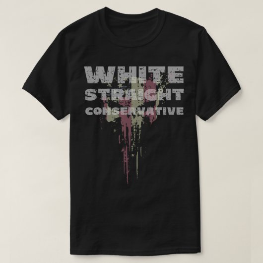 Witte rechte conservatieve republikeinse Sarcastis T-shirt (Design voorkant)