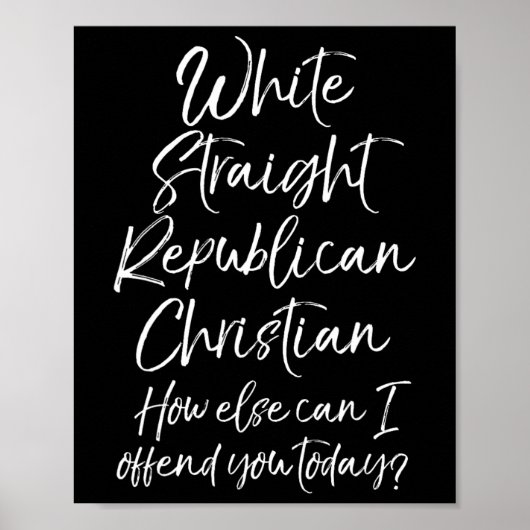 Witte Rechte Republikeinse Christelijke Hoe Anders Poster (Voorkant)