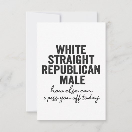 Witte Rechte Republikeinse Man Grappig Republiek  Bedankkaart (Voorkant)