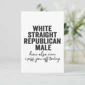 Witte Rechte Republikeinse Man Grappig Republiek  Bedankkaart (Staand voorkant)