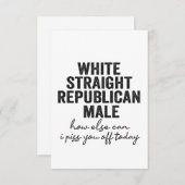 Witte Rechte Republikeinse Man Grappig Republiek  Bedankkaart (Voorkant / Achterkant)