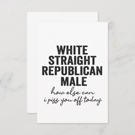 Witte Rechte Republikeinse Man Grappig Republiek  Bedankkaart (Voorkant / Achterkant)