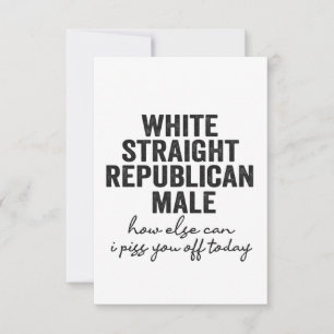 Witte Rechte Republikeinse Man Grappig Republiek Bedankkaart