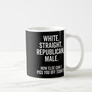 Witte Rechte Republikeinse Man Grappige Republikei Koffiemok