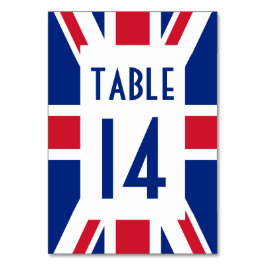 Witte Rechthoek Union Jack Genummerd Kaart