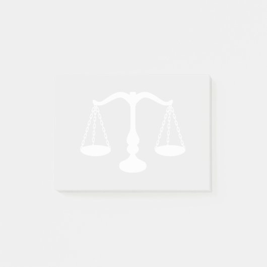 Witte rechtsschaal post-it® notes (Voorkant)