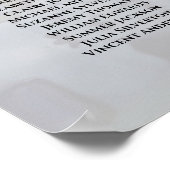 Witte reflecties 16 Tafel Huwelijks zitplaats Char Poster (Hoek)