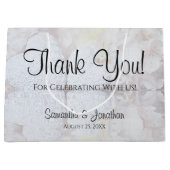 Witte Reflecties Bruiloft Dank u Gift Bag Groot Cadeauzakje (Voorkant)