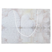Witte Reflecties Bruiloft Dank u Gift Bag Groot Cadeauzakje (Achterkant)
