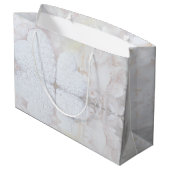 Witte Reflecties Bruiloft Dank u Gift Bag Groot Cadeauzakje (Achterkant Gekanteld)