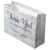 Witte Reflecties Bruiloft Dank u Gift Bag Groot Groot Cadeauzakje (Voorkant Gekanteld)