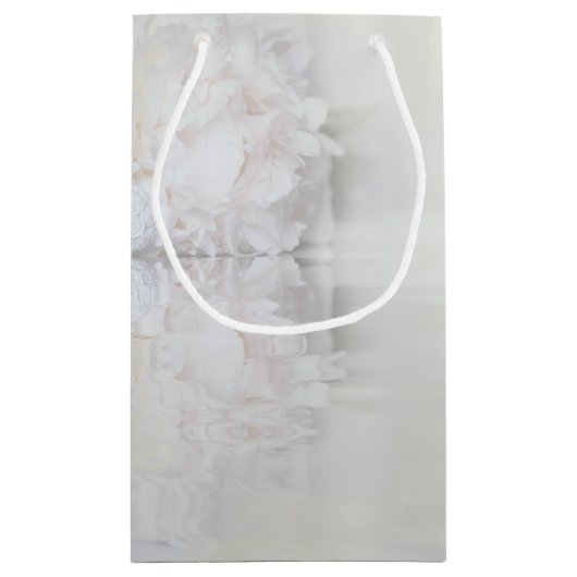 Witte Reflecties Bruiloft Dank u Gift Bag Klein Klein Cadeauzakje (Achterkant)