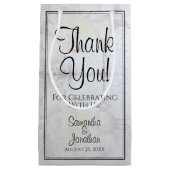 Witte Reflecties Bruiloft Dank u Gift Bag Klein Klein Cadeauzakje (Voorkant)