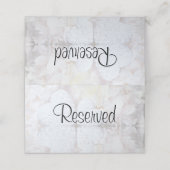 Witte Reflecties Bruiloft Gereserveerde Plaats Kaa Plaatskaartje (Buitenkant ongevouwen)