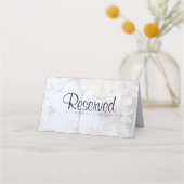 Witte Reflecties Bruiloft Gereserveerde Plaats Kaa Plaatskaartje (Achterkant)