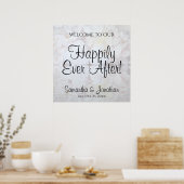 Witte Reflecties Trouw Welkom Bord Poster (Keuken)