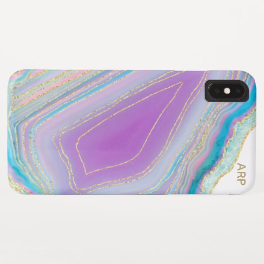 ** Witte regenboog agaat goud glitter pastel Case-Mate iPhone Case (Achterkant (horizontaal))