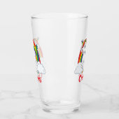 Witte & Regenboog Eenhoorn Gepersonaliseerde Naam Glas (Links)