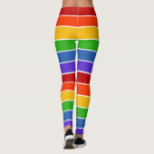 Witte regenboog gestript leggings (Achterkant)
