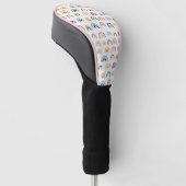 Witte regenboog Golf Hoesje Golfheadcover (Schuin)
