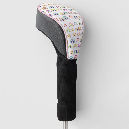 Witte regenboog Golf Hoesje Golfheadcover (Schuin)