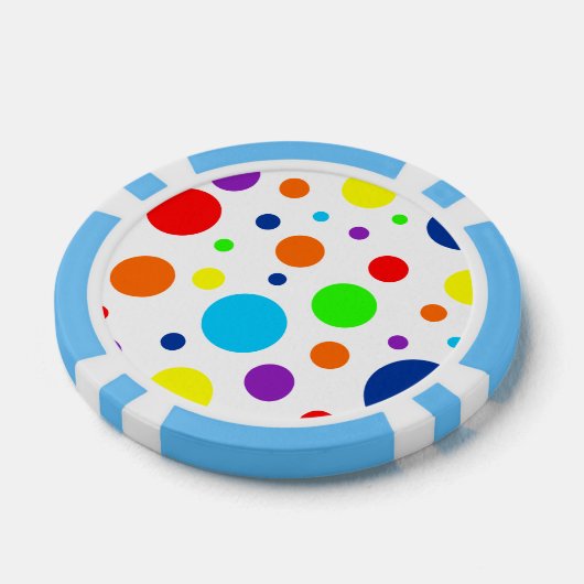 Witte Regenboog Spots Poker Chips (Enkel)
