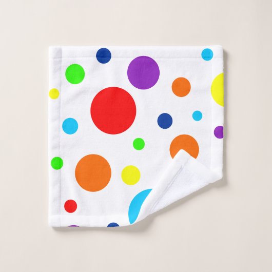 Witte regenboog vlekken badhanddoek set bad handdoek (Wasdoekje)