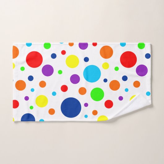 Witte regenboog vlekken badhanddoek set bad handdoek (Handdoek)