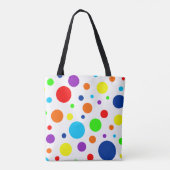 Witte regenboog vlekken Canvas tas (Achterkant)