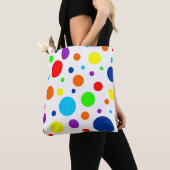 Witte regenboog vlekken Canvas tas (Dichtbij)