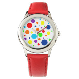 Witte regenboog vlekken horloge (kind)