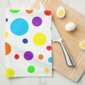 Witte regenboog vlekken keukenhanddoek (Quarter Fold)