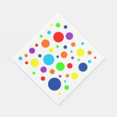 Witte regenboog vlekken papier servetten (Hoek)