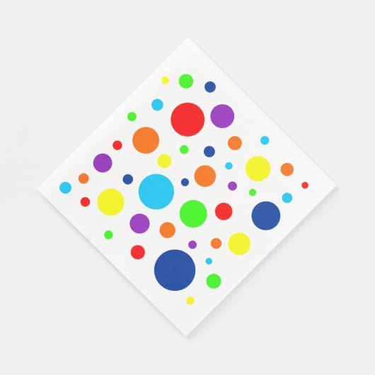 Witte regenboog vlekken papier servetten (Hoek)