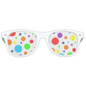 Witte regenboog vlekken partij tinten retro zonnebril (Voorkant)