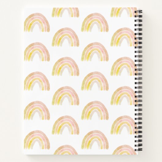 Witte regenboog Waterverf Notitieboek (Achterkant)