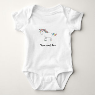 Witte regenboogeenhoorn romper