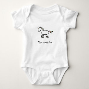 Witte regenboogeenhoorn romper