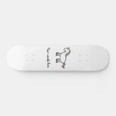 Witte regenboogeenhoorn skateboard (Horizontaal)