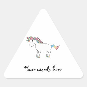 Witte regenboogeenhoorn sticker
