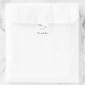 Witte regenboogeenhoorn sticker (Tas)