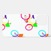 witte regenboogfietsen kleurrijke fietsen Case-Mate iPhone case (Achterkant (horizontaal))