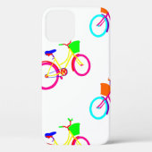 witte regenboogfietsen kleurrijke fietsen Case-Mate iPhone case (Achterkant)