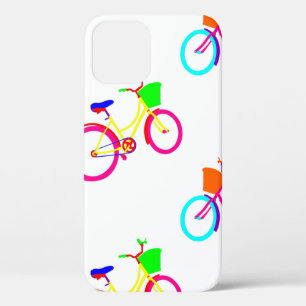 witte regenboogfietsen kleurrijke fietsen Case-Mate iPhone case