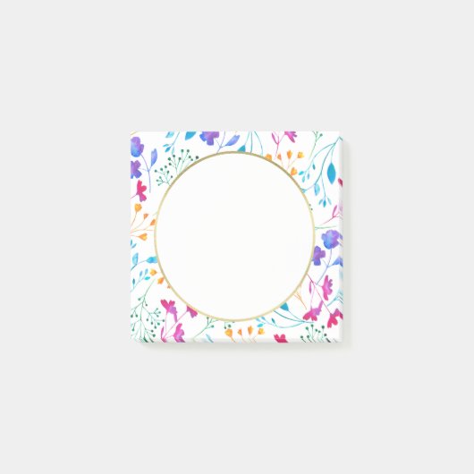 Witte regenboogkleuren Vloer Post Post-it® Notes (Voorkant)