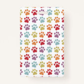 Witte regenboogkleurige verfafdrukken Dog Walker-I Badge (Achterkant)