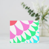 Witte regenboogschalen briefkaart (Staand voorkant)