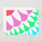 Witte regenboogschalen briefkaart (Voorkant / Achterkant)