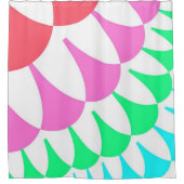 Witte regenboogschalen douchegordijn (Voorkant)